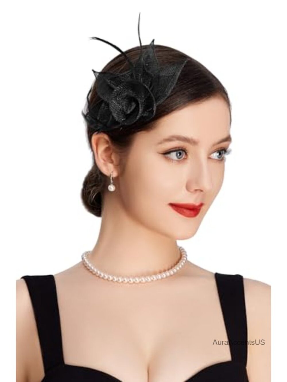 Feather Fascinator Hair Clip Headband Floral Tea Party Derby Hat